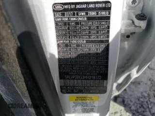 2017 Land Rover Range Rover Evoque SE z VIN SALVP2BG3HH218172, wystawiony jako Copart lot #56109065 z przebiegiem 109 251 mil mil oraz Szkoda całkowita • Salvage title. Historia ofert i sprzedaży dostępna na DreamBid. Obrazek 14.