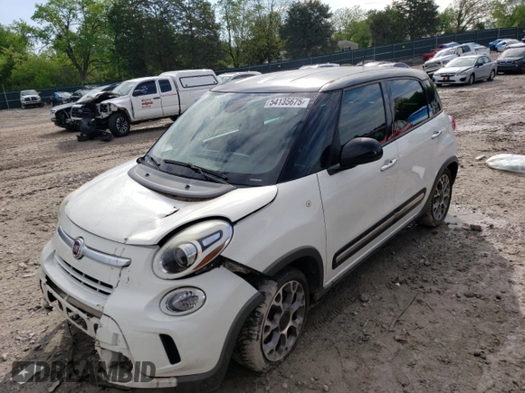 2014 FIAT 500L Trekking with VIN ZFBCFADH2EZ003859, listed as a Copart auction lot 54135675 with 151,095 mi miles and Salvage Title. Bid and sale history available at DreamBid. Image 1.