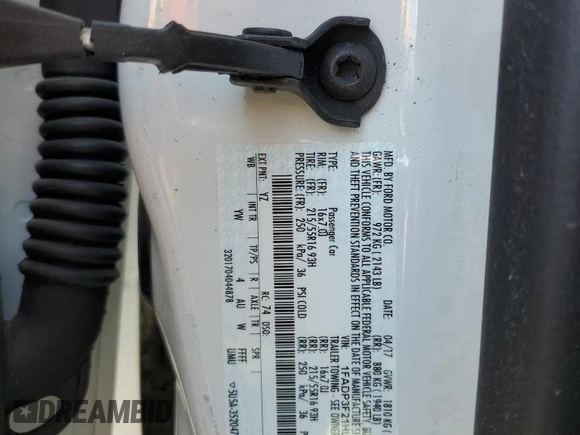 2017 Ford Focus SE with VIN 1FADP3F21HL255540, listed as a Copart auction lot 55151245 with 112,161 mi miles and Salvage Title. Bid and sale history available at DreamBid. Image 12.