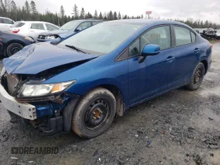 2013 Honda Civic LX with VIN 2HGFB2F43DH001916, listed as a Copart auction lot 54666895 with 127,158 mi miles and Salvage title. Bid and sale history available at DreamBid. Image 1.