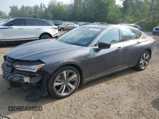 2021 Acura TLX with VIN 19UUB6F98MA801877, listed as a Copart auction lot 63652765 with 92,100 mi miles and Salvage title. Bid and sale history available at DreamBid. Image 1.