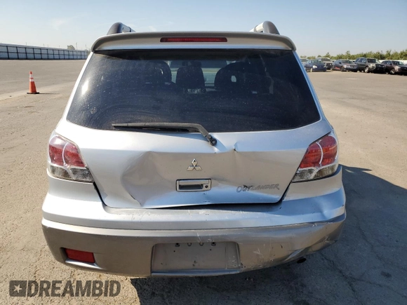 2004 Mitsubishi Outlander XLS with VIN JA4LX41F14U028546, listed as a Copart auction lot 63319084 with 169,105 mi miles and Salvage Title. Bid and sale history available at carsss.com. Image 6.