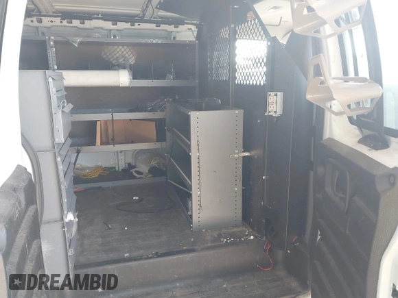2019 Chevrolet Express Cargo Van with VIN 1GCWGAFP0K1163129, listed as a IAAI auction lot 41984551 with 50,069 mi miles. Bid and sale history available at carsss.com. Image 8.