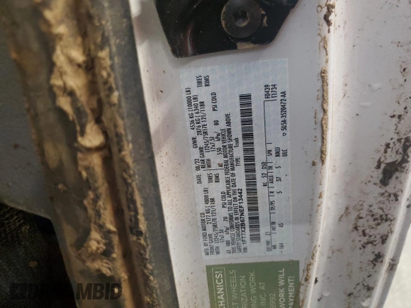 2022 Ford F-250 XL with VIN 1FT7X2B67NEF13442, listed as a Copart auction lot 79083784 with Not Provided miles and Salvage Title. Bid and sale history available at DreamBid. Image 12.