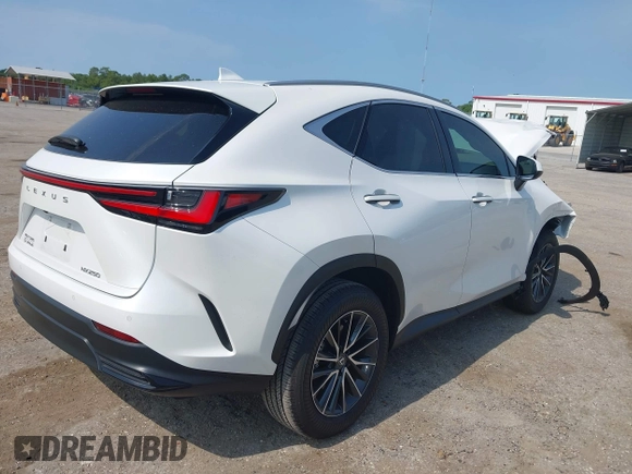 2025 Lexus NX 250 Premium with VIN 2T2GDCAZ0SC017127, listed as a IAAI auction lot 42325758 with 9,735 mi miles and . Bid and sale history available at DreamBid. Image 4.