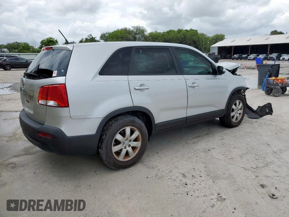 2013 Kia Sorento LX with VIN 5XYKT3A19DG396227, listed as a Copart auction lot 63595135 with 157,268 mi miles and Salvage title. Bid and sale history available at DreamBid. Image 3.