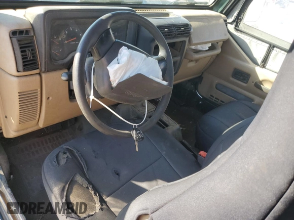 2001 Jeep Wrangler SE with VIN 1J4FA29P71P329199, listed as a Copart auction lot 48144035 with 114,904 mi miles and Salvage Title. Bid and sale history available at carsss.com. Image 8.