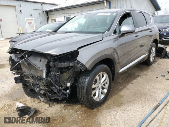 2019 Hyundai Santa Fe SE with VIN 5NMS2CAD9KH131243, listed as a Copart auction lot 49673665 with 58,079 mi miles and Salvage Title. Bid and sale history available at DreamBid. Image 1.