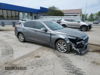 2015 Infiniti Q50 with VIN JN1BV7AP7FM355170, listed as a Copart auction lot 57448855 with 207,871 mi miles and Salvage title. Bid and sale history available at DreamBid. Image 4.