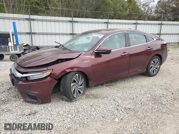 2019 Honda Insight Touring with VIN 19XZE4F90KE021222, listed as a Copart auction lot 52618265 with 98,851 mi miles and Salvage Title. Bid and sale history available at DreamBid. Image 1.