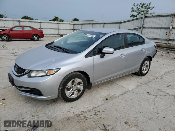 2015 Honda Civic LX z VIN 19XFB2F59FE060541, wystawiony jako Copart lot #58024495 z przebiegiem 76 472 mil mil oraz Szkoda całkowita • Salvage title. Historia ofert i sprzedaży dostępna na DreamBid. Obrazek 1.
