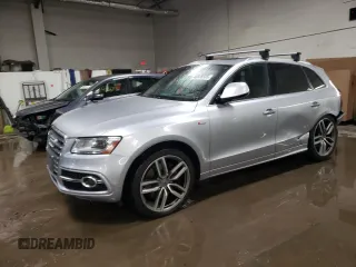 2015 Audi SQ5 Premium Plus with VIN WA1CGAFPXFA147491, listed as a Copart auction lot 48976505 with 124,717 mi miles and Salvage Title. Bid and sale history available at carsss.com. Image 1.