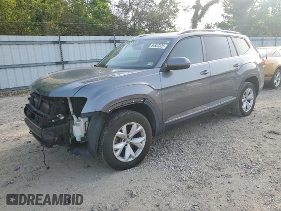 2018 Volkswagen Atlas SEL z VIN 1V2ER2CA4JC503864, wystawiony jako Copart lot #54832325 z przebiegiem 62 272 mil mil oraz Szkoda całkowita • Salvage title. Historia ofert i sprzedaży dostępna na DreamBid. Obrazek 1.