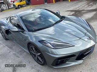 2022 Chevrolet Corvette 2LT with VIN 1G1YB2D47N5110763, listed as a Copart auction lot 44228945 with 15,221 mi miles and Salvage Title. Bid and sale history available at carsss.com. Image 1.
