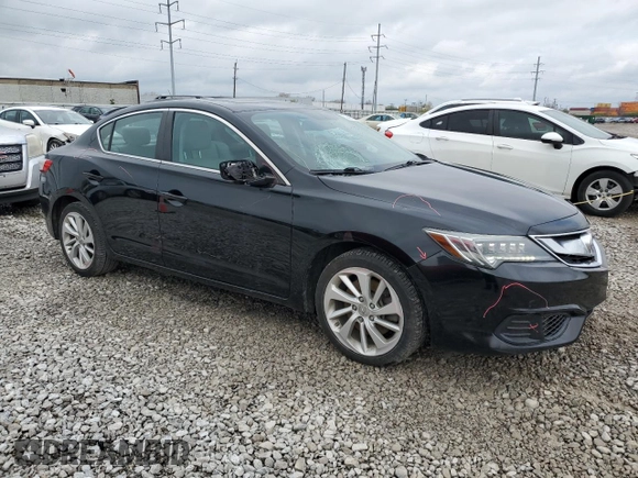 2017 Acura ILX w/Premium Pkg with VIN 19UDE2F77HA011281, listed as a Copart auction lot 52437325 with 57,155 mi miles and Salvage Title. Bid and sale history available at carsss.com. Image 4.