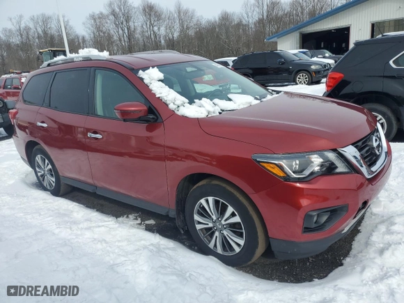 2017 Nissan Pathfinder S with VIN 5N1DR2MM8HC628314, listed as a Copart auction lot 44349375 with 187849 miles and Clean Title. Bid and sale history available at carsss.com. Image 4.