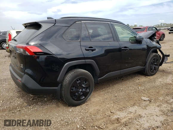2019 Toyota RAV4 LE with VIN JTMF1RFV7KJ001139, listed as a Copart auction lot 66197193 with 55,811 mi miles and Salvage title. Bid and sale history available at DreamBid. Image 3.