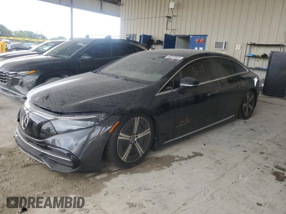 2023 Mercedes-Benz EQS with VIN W1KCG2DB4PA030368, listed as a Copart auction lot 46223924 with 5,619 mi miles. Bid and sale history available at carsss.com. Image 1.