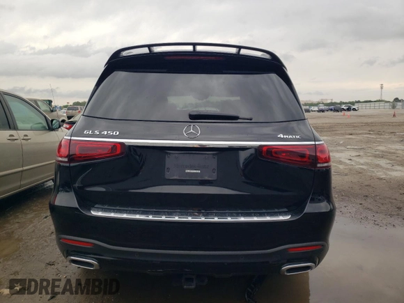2022 Mercedes-Benz GLS 450 with VIN 4JGFF5KE1NA660141, listed as a Copart auction lot 48505284 with 25,671 mi miles and . Bid and sale history available at DreamBid. Image 6.
