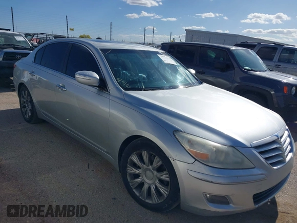 2009 Hyundai Genesis with VIN KMHGC46E69U020402, listed as a IAAI auction lot 42058858 with 180,038 mi miles and . Bid and sale history available at DreamBid. Image 1.