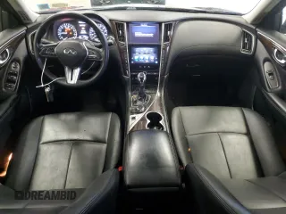 2018 Infiniti Q50 Luxe with VIN JN1EV7AR0JM431979, listed as a Copart auction lot 56108015 with 85,597 mi miles and Clean Title. Bid and sale history available at carsss.com. Image 8.