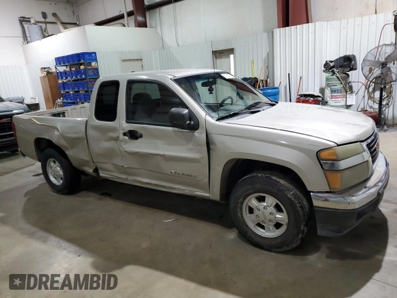 2005 GMC Canyon SLE Z85 with VIN 1GTCS196X58125620, listed as a Copart auction lot 87884765 with 257,225 mi miles and Salvage Title. Bid and sale history available at carsss.com. Image 4.