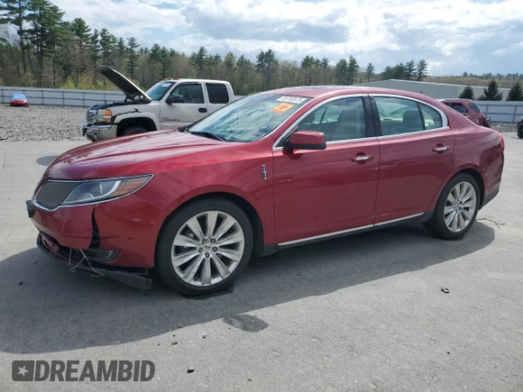 2013 Lincoln MKS EcoBoost with VIN 1LNHL9FT1DG609011, listed as a Copart auction lot 55793575 with Not provided miles and Salvage title. Bid and sale history available at DreamBid. Image 1.