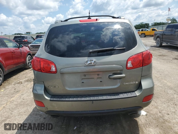 2009 Hyundai Santa Fe Limited with VIN 5NMSH13E99H256486, listed as a Copart auction lot 55620925 with 271,499 mi miles and Salvage title. Bid and sale history available at DreamBid. Image 6.