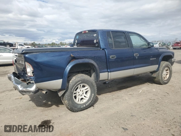 2002 Dodge Dakota SLT with VIN 1B7HG48N32S514521, listed as a Copart auction lot 48030635 with 321,011 mi miles and Salvage Title. Bid and sale history available at carsss.com. Image 3.