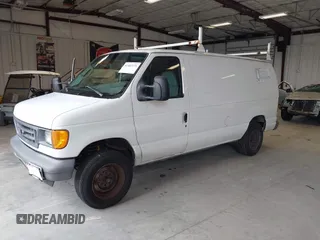 2007 Ford Econoline Cargo Commercial with VIN 1FTNE14W97DB44158, listed as a IAAI auction lot 41402131 with 335,266 mi miles and . Bid and sale history available at DreamBid. Image 2.