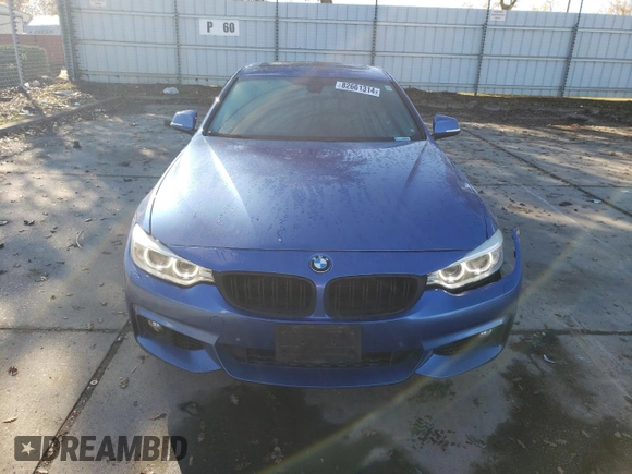 2016 BMW 4 Series 435i with VIN WBA3R1C58GK530177, listed as a Copart auction lot 82661314 with 114,616 mi miles and Salvage title. Bid and sale history available at DreamBid. Image 5.