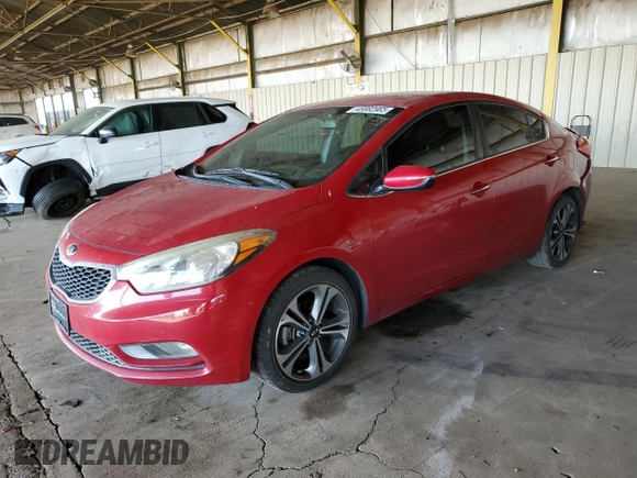 2014 Kia Forte EX with VIN KNAFX4A88E5235965, listed as a Copart auction lot 45882965 with 119,133 mi miles and Salvage Title. Bid and sale history available at carsss.com. Image 1.