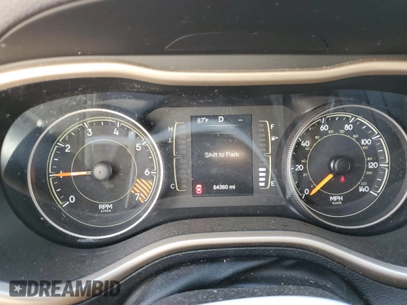 2015 Jeep Cherokee Latitude with VIN 1C4PJMCB5FW527800, listed as a Copart auction lot 50581105 with 84,360 mi miles and Salvage Title. Bid and sale history available at carsss.com. Image 9.