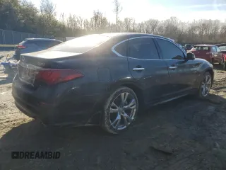 2019 Infiniti Q70 Luxe with VIN JN1BY1ARXKM585270, listed as a Copart auction lot 42320385 with 94,206 mi miles and Salvage Title. Bid and sale history available at DreamBid. Image 3.