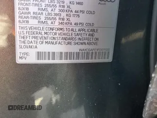 2015 Audi Q7 Premium z VIN WA1CGAFE1FD011120, wystawiony jako Copart lot #52003715 z przebiegiem 192 159 mil mil oraz Szkoda całkowita • Salvage title. Historia ofert i sprzedaży dostępna na DreamBid. Obrazek 13.