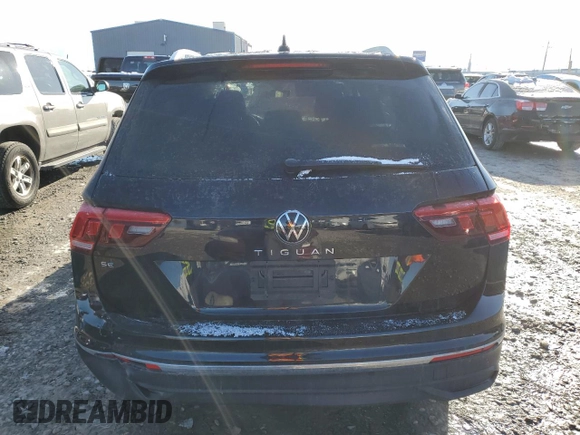 2022 Volkswagen Tiguan SE with VIN 3VV3B7AX7NM162029, listed as a Copart auction lot 49803065 with 11,407 mi miles and Salvage Title. Bid and sale history available at DreamBid. Image 6.