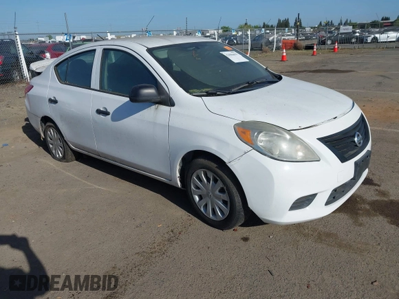 2014 Nissan Versa SV with VIN 3N1CN7AP3EL844498, listed as a IAAI auction lot 42086659 with 1 mi miles. Bid and sale history available at carsss.com. Image 1.