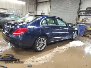 2017 Mercedes-Benz C 300 with VIN 55SWF4KB8HU213384, listed as a Copart auction lot 49886835 with 53,566 mi miles and Salvage Title. Bid and sale history available at carsss.com. Image 3.