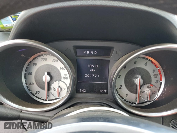 2012 Mercedes-Benz SLK 250 with VIN WDDPK4HA6CF038028, listed as a Copart auction lot 66120405 with 201,771 mi miles and Salvage title. Bid and sale history available at DreamBid. Image 9.