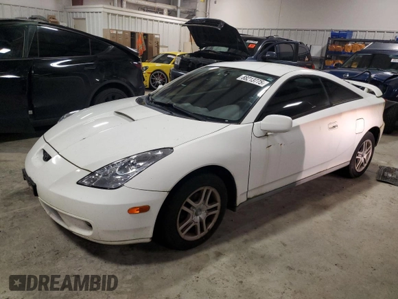 2000 Toyota Celica GT with VIN JTDDR32T3Y0036728, listed as a Copart auction lot 88213775 with 0 mi miles and Salvage Title. Bid and sale history available at carsss.com. Image 1.