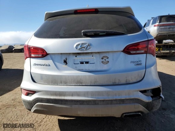 2017 Hyundai Santa Fe Sport 2.4L with VIN 5XYZTDLB1HG428233, listed as a Copart auction lot 43376965 with 140,128 mi miles and Salvage Title. Bid and sale history available at carsss.com. Image 6.