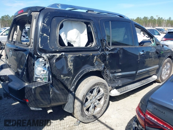 2011 Nissan Armada SV with VIN 5N1BA0ND0BN614873, listed as a IAAI auction lot 41739694 with 141,954 mi miles and . Bid and sale history available at DreamBid. Image 4.