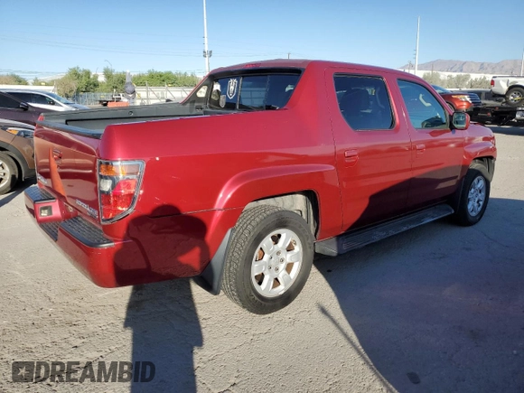 2006 Honda Ridgeline RTL with VIN 2HJYK16556H519146, listed as a Copart auction lot 76080234 with 163,355 mi miles and Salvage Title. Bid and sale history available at carsss.com. Image 3.