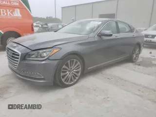 2015 Hyundai Genesis 5.0L with VIN KMHGN4JFXFU070032, listed as a Copart auction lot 68351644 with 132,828 mi miles and Non Repairable. Bid and sale history available at carsss.com. Image 1.