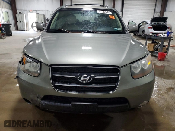 2007 Hyundai Santa Fe SE with VIN 5NMSH73E37H031738, listed as a Copart auction lot 55100575 with 187,435 mi miles and Salvage title. Bid and sale history available at DreamBid. Image 5.