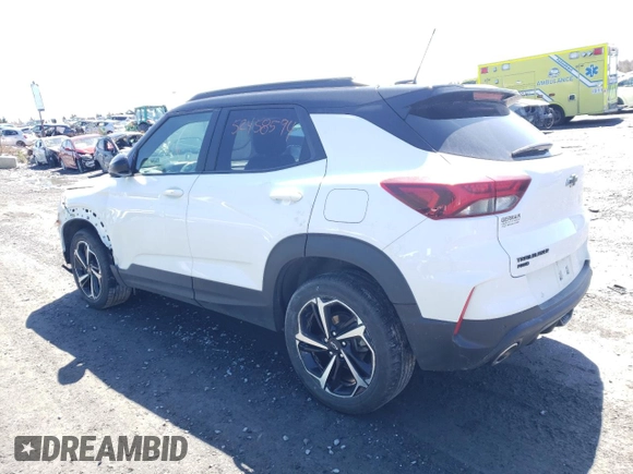2022 Chevrolet TrailBlazer RS with VIN KL79MUSL7NB122745, listed as a Copart auction lot 52458594 with Not Provided miles and . Bid and sale history available at DreamBid. Image 2.