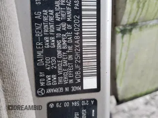 1999 Mercedes-Benz E with VIN WDBJF25H2XA840202, listed as a Copart auction lot 49916415 with Not Provided miles and Clean Title. Bid and sale history available at DreamBid. Image 12.