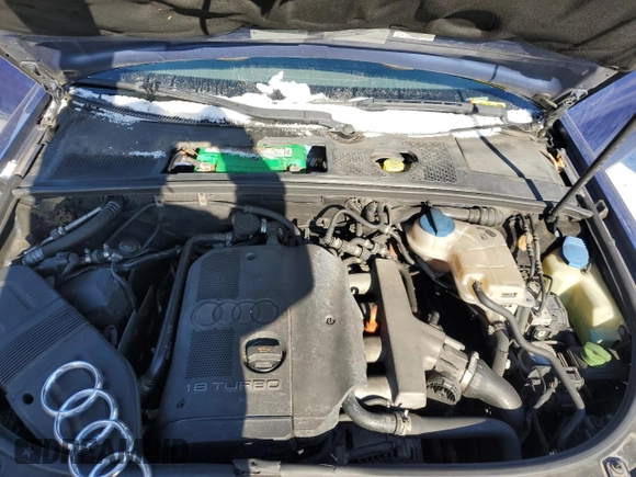 2005 Audi A4 1.8T with VIN WAUAC48H85K006960, listed as a Copart auction lot 88277985 with 194,285 mi miles and Salvage Title. Bid and sale history available at carsss.com. Image 11.