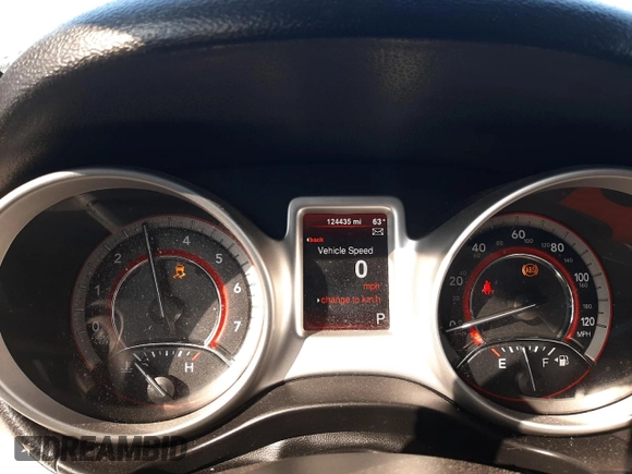 2014 Dodge Journey American Value Pkg with VIN 3C4PDCAB8ET303350, listed as a Copart auction lot 44808995 with 124,435 mi miles and Salvage Title. Bid and sale history available at carsss.com. Image 9.