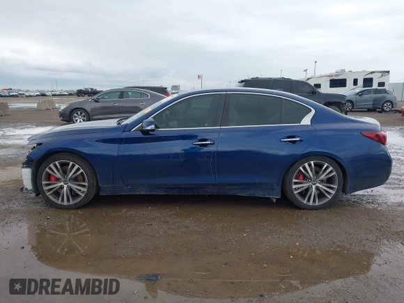 2018 Infiniti Q50 3.0t LUXE with VIN JN1EV7AP6JM360589, listed as a IAAI auction lot 41903402 with 69,371 mi miles. Bid and sale history available at carsss.com. Image 15.